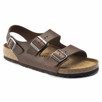 Pánské Milano Birkenstock Læder Hnědé | CZ 227ZUT